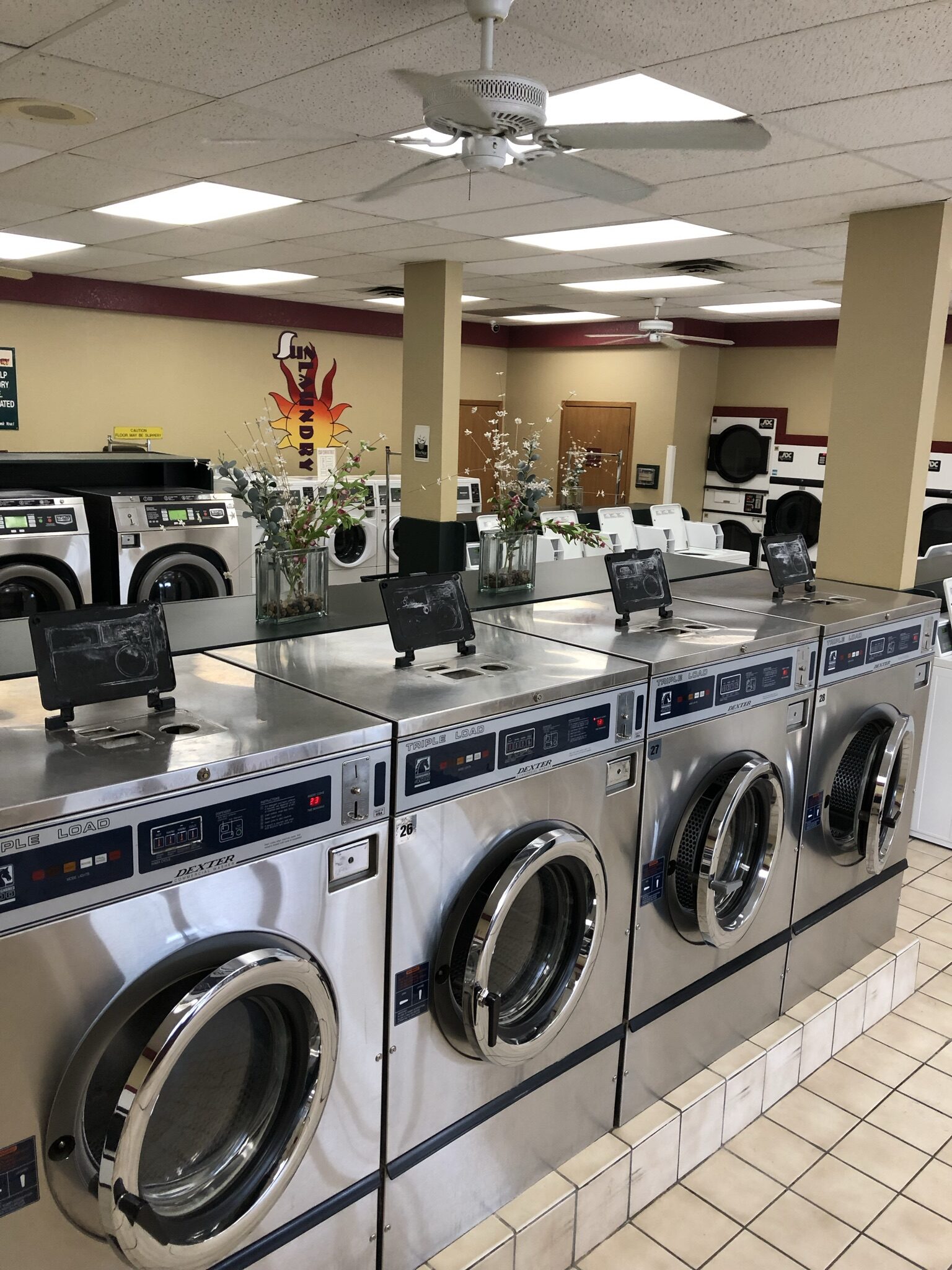 Stainless steel washers at Sun Laundry Hartland
